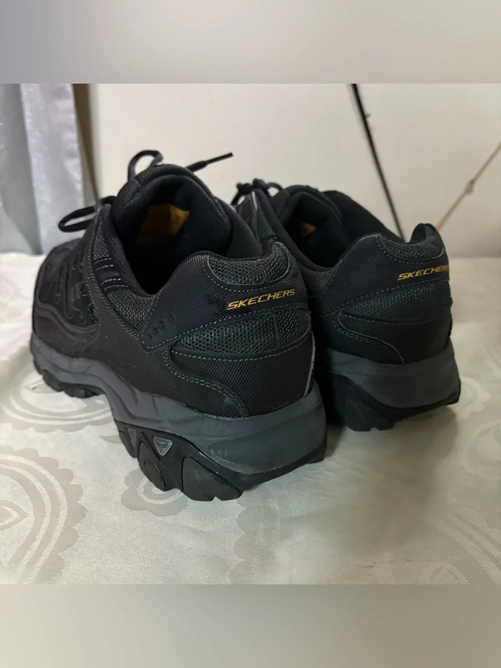 Sketchers Men's Black Steel Toe Work Shoes size 12